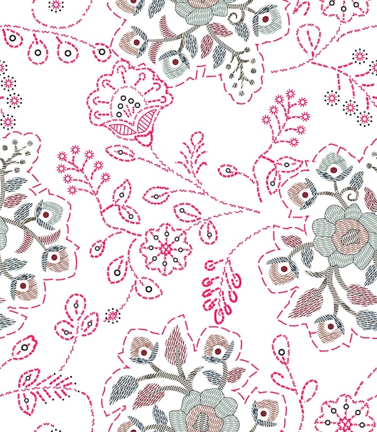 wzory haftów na papierze